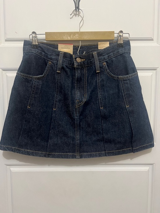 Levi's Dresses & Skirts - Levi's Dark Blue Paneled Denim Mini Skirt